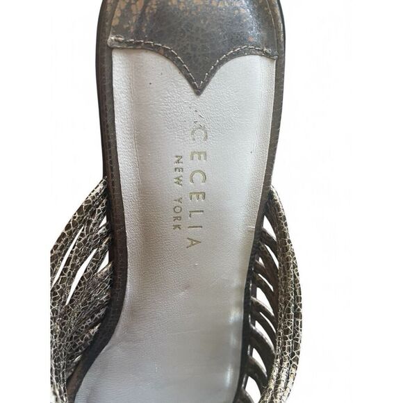 Cecelia Women's US 8 Bronze Sunset Gloria Metallic Slide Sandal Good Condition - Picture 5 of 7
